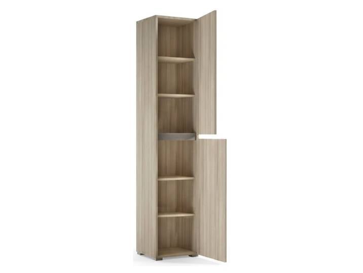Armoire 2 portes bois marron elm 45x37x195h cm