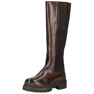 Stiefel PAVEMENT "Pavement Stiefel Leder/Textil", Damen, Gr. 38, Leder, schwarz (braun, schwarz), Leder, Textil, Schuhe Stiefel
