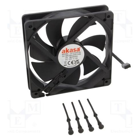 Akasa pÅídavný ventilátor Smart black (120 mm, 1x) (AK-FN120)