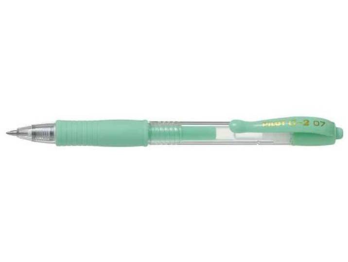 PILOT G2 07 gelbalpen, pastelgroen, 3 stuks