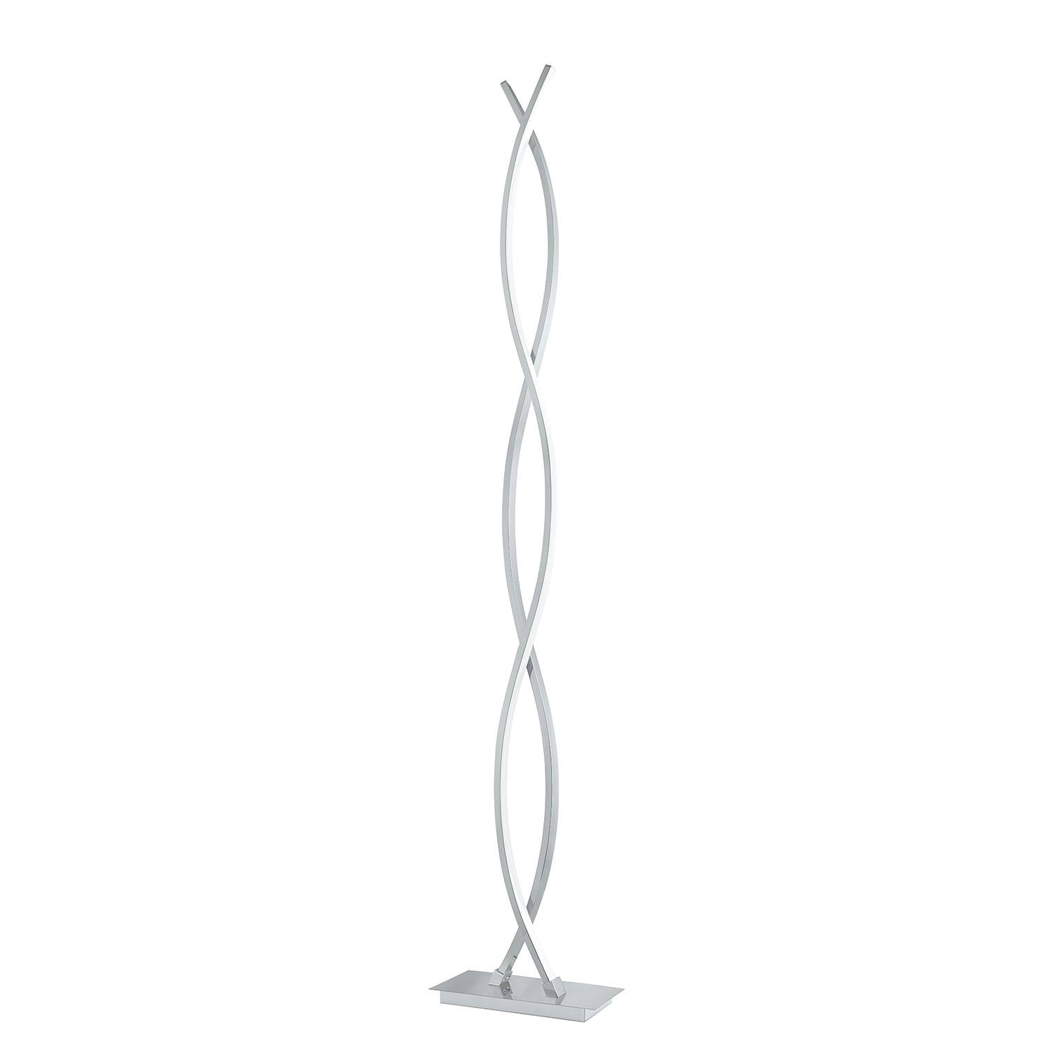 Eglo Lasana 2 Vloerlamp met LED, Zilver/Wit, B/D/H: 25 x 13 x 142 cm