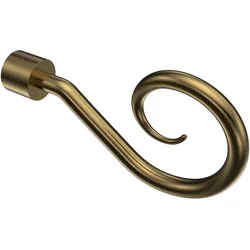 ENDSTÜCKE FÜR GARDINENSTANGEN 16 mm Ø, Allegra Messing Antik, Packung 2 Stück