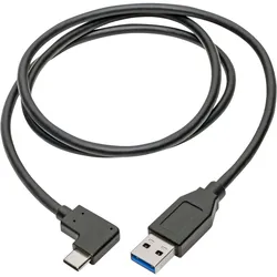 Eaton TRIPPLITE USB-C to USB-A Cable M/M Right-Angle C USB 3.1 Gen 1 5 Gbps Thunderbolt 3 Compatible (0.91 m, USB 3.2 Gen 1), USB Kabel