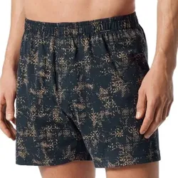 Schiesser 2P Fun Prints Boxer Shorts Schwarz/Braun Baumwolle Medium Herren