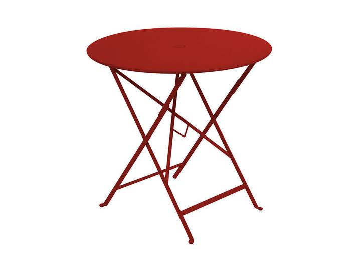 Fermob - Table ronde Bistro - Rouge - Acier laqué - Designer Studio Fermob