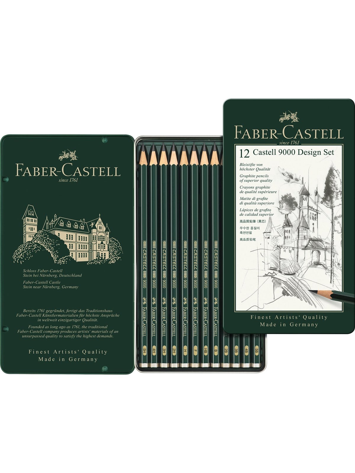 Faber-Castell Bleistift Castell 9000 12er Design Set
