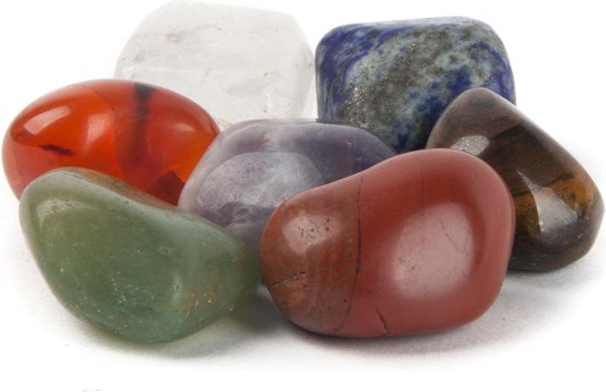Spiru 7 Chakra Trommelstenen Set voor volwassenen