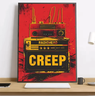 Inspire Picks Radiohead Rainbow Canvas Poster HD Music Band Wall Art For Modern Spaces black3 40x50cmframeless