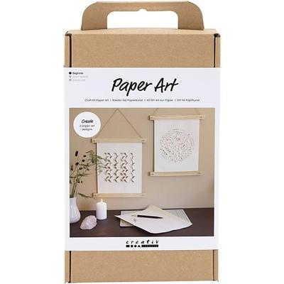 Creativ Company Kreativ Set Papierkunst, Papier zum Aufhängen, Creme