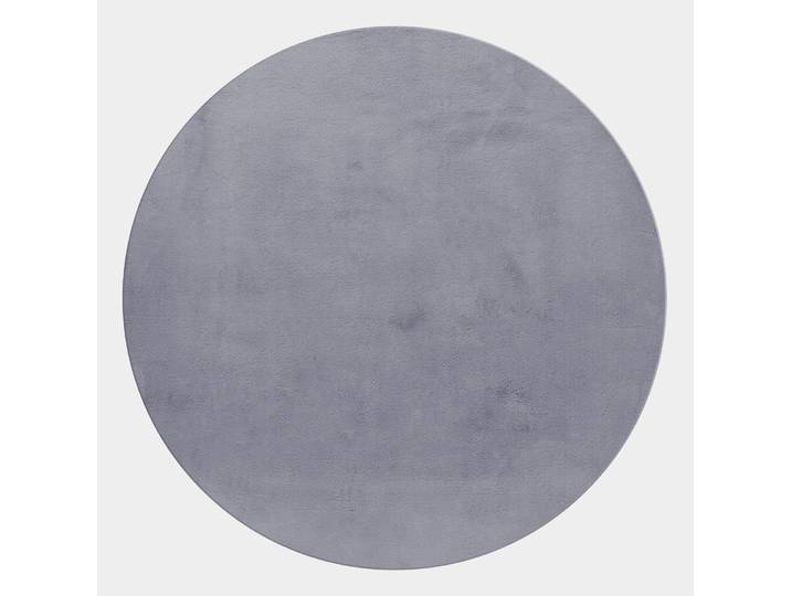 Hochflor-Teppich AYYILDIZ TEPPICHE POUFFY 5100 , auch als Läufer und Rund , grau, H:20mm Ø:120cm, Polyester, Teppiche, Hochflor-Teppich, Läufer, weicher glatter Softflor, Kaninchen Fell Haptik, waschbar