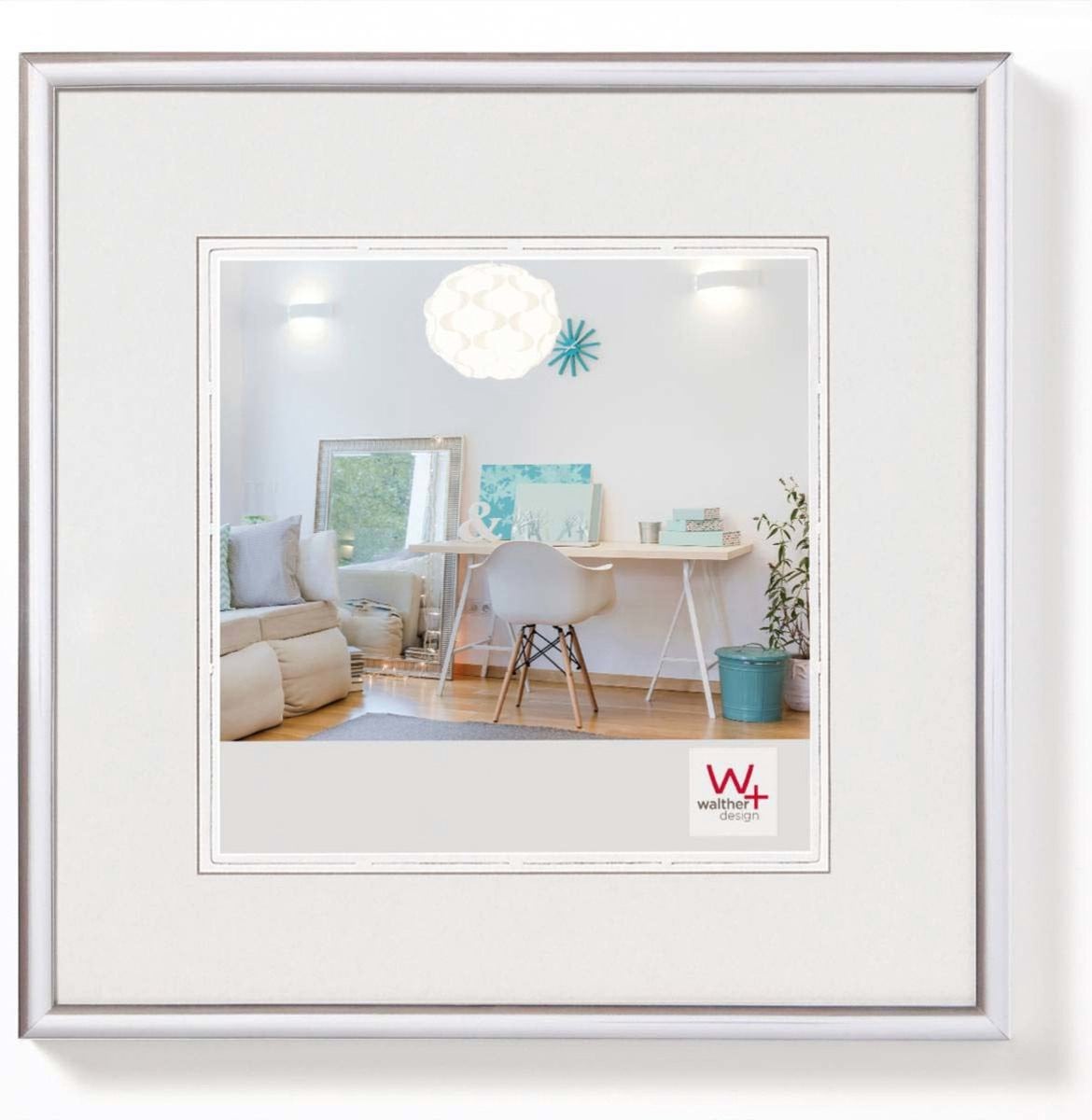 Walther Design New Lifestyle Kunststof Lijst Zilver - Fotoformaat 30x30 cm
