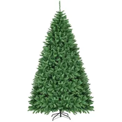 COSTWAY Weihnachtsbaum 275cm, Metallständer, Klappsystem, PVC-Nadeln, grün.