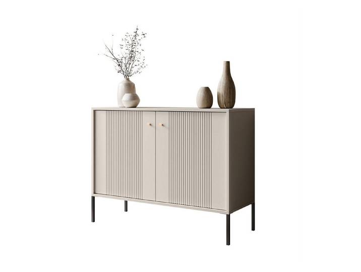 Lookway Kommode VIVALDI 2D mit geriffelten Fronten, 105x39x79 cm