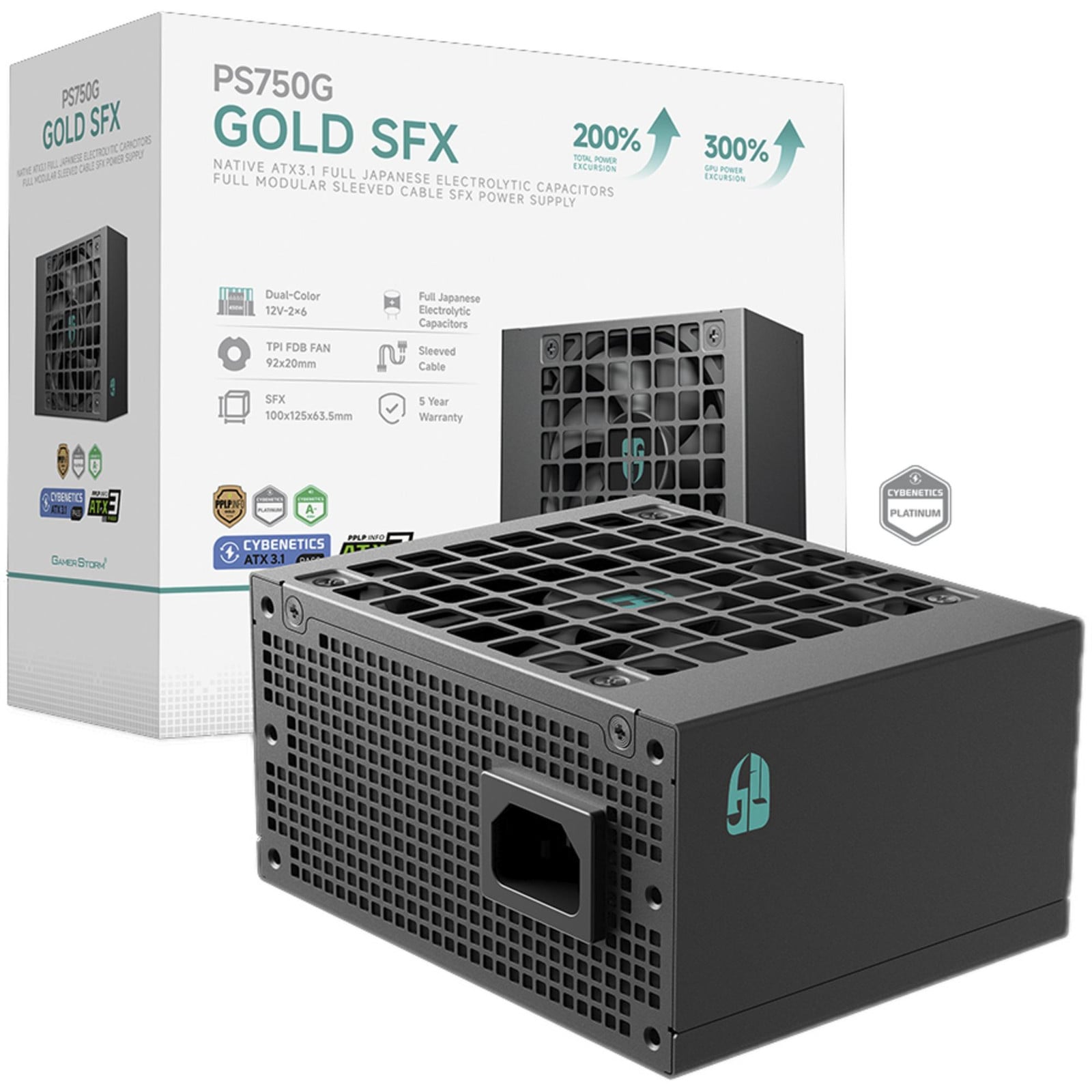DeepCool Gamer Storm PS750G SFX ATX 3.1 voeding 750W 80 Plus Gold