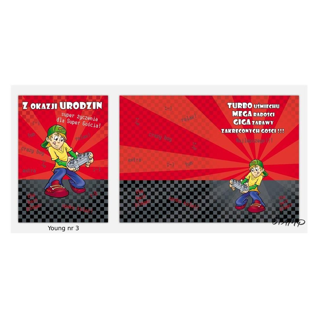 Stamp Junge B6 Karte + Umschlag Muster Nr. 003 Geburtstag (41040112)