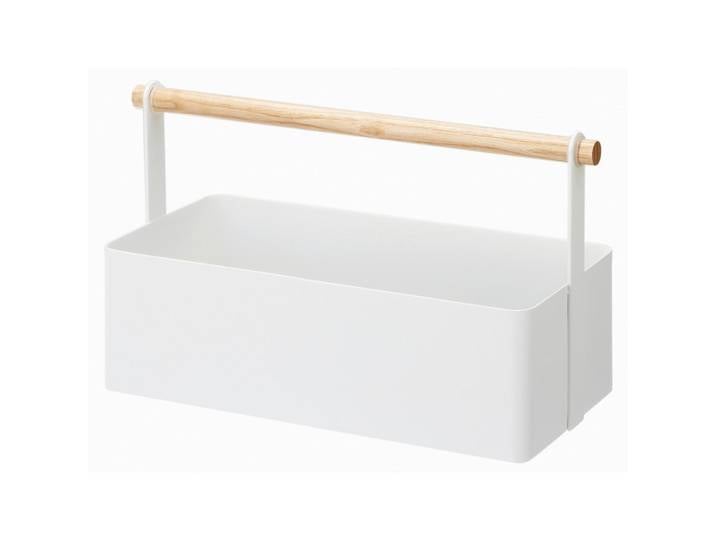 Universalablage, Weiss, Holz, Metall, 13x16x26 cm, Ordnen & Aufbewahren, Zeitungsständer
