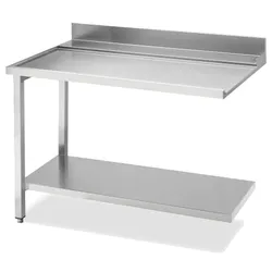 KBS Gastrotechnik Ablauftisch Breite 120cm mit Grundboden, Anbau links