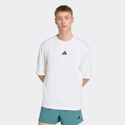 T-Shirt ADIDAS PERFORMANCE "PRIMELIFT WORKOUT, OVERSIZE", Herren, Gr. XXL, weiß, Obermaterial: 74% Baumwolle, 26% Polyester, normal, Rundhals, Shirts T-Shirt