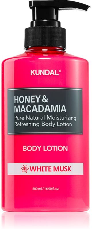 KUNDAL Honey & Macadamia White Musk nährende Body lotion mit feuchtigkeitsspendender Wirkung 500 ml