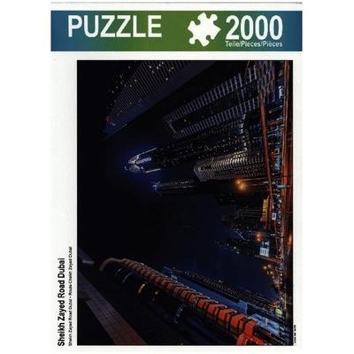 CALVENDO Puzzle Sheikh Zayed Road | 2000 Teile Lege-Größe 90x67cm Foto-Puzzle für glückliche Stunden