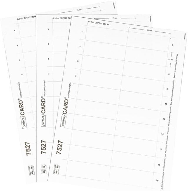 Feuille d'impression vierge Eichner pour plaques nominatives EICHNER Metallic (9219-00821)