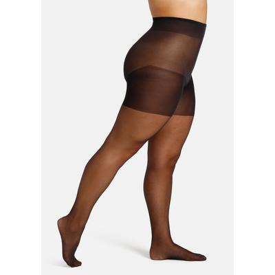Feinstrumpfhose CAMANO "fine curvy", Damen, Gr. 44/46, schwarz, Obermaterial: 82% Polyamid, 18% Elasthan, unifarben, elastisch, Strumpfhosen Feinstrumpfhose, natürlicher Matt-Look