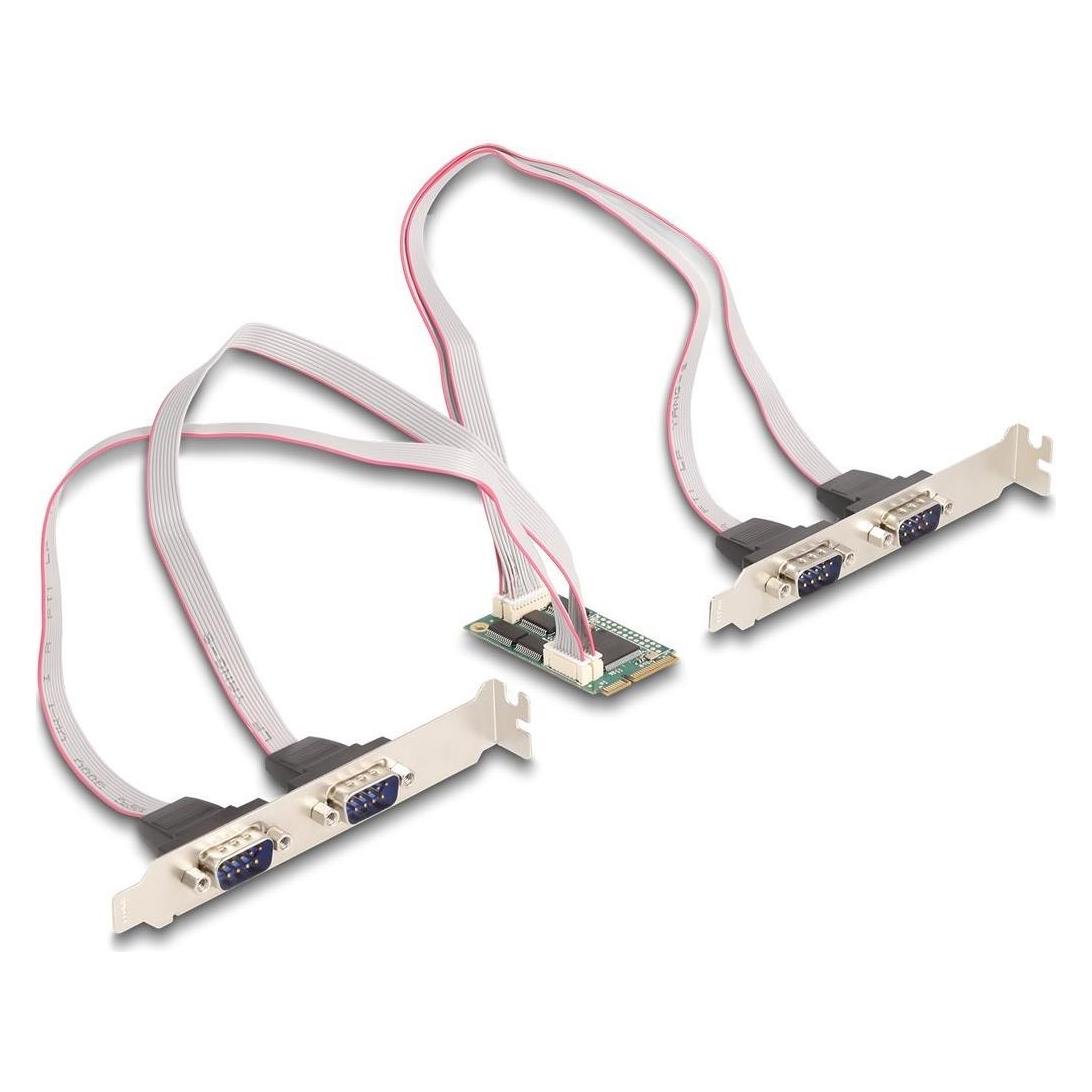 Delock Mini PCIe I/O full size 4 x Seriell RS-232 (95278)
