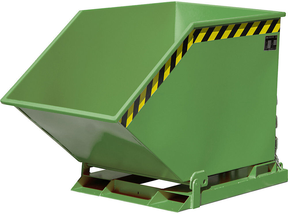 Späne-Kippmulde, Volumen 400 Liter, resedagrün eurokraft pro