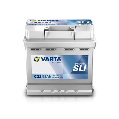 Varta Starterbatterie DYNAMIC SLI 52Ah 470A C22 [Hersteller-Nr. 552400047K262] für Innocenti, Streetscooter, Lexus, Dodge, Hyundai, Subaru, Seat, Dfsk