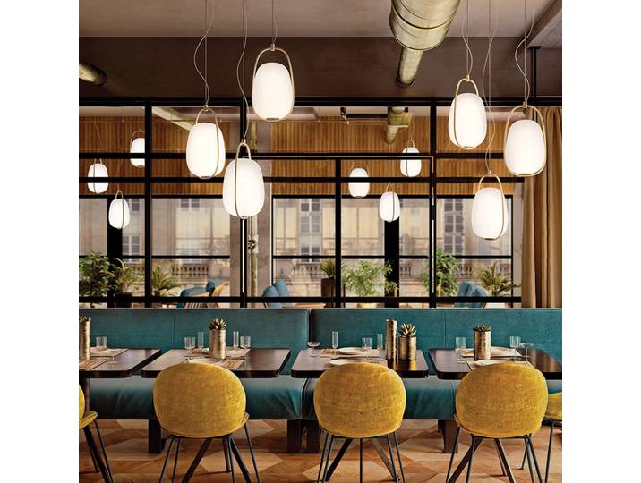 Lannà Pendelleuchte Brass - KDLN - Wohnzimmer - Design - Glas - Einflammig