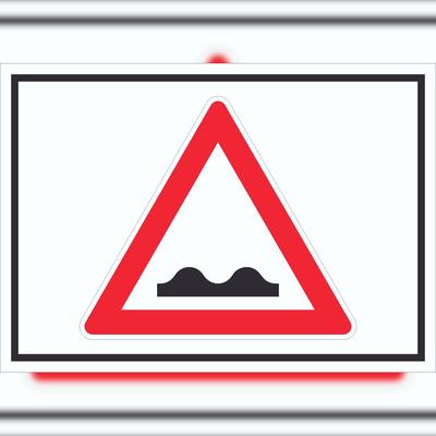 HB-Druck Schild Achtung unebene Fahrbahn Symbol A0 (841x1189mm)