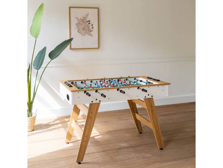 Baby-foot 120cm en bois blanc