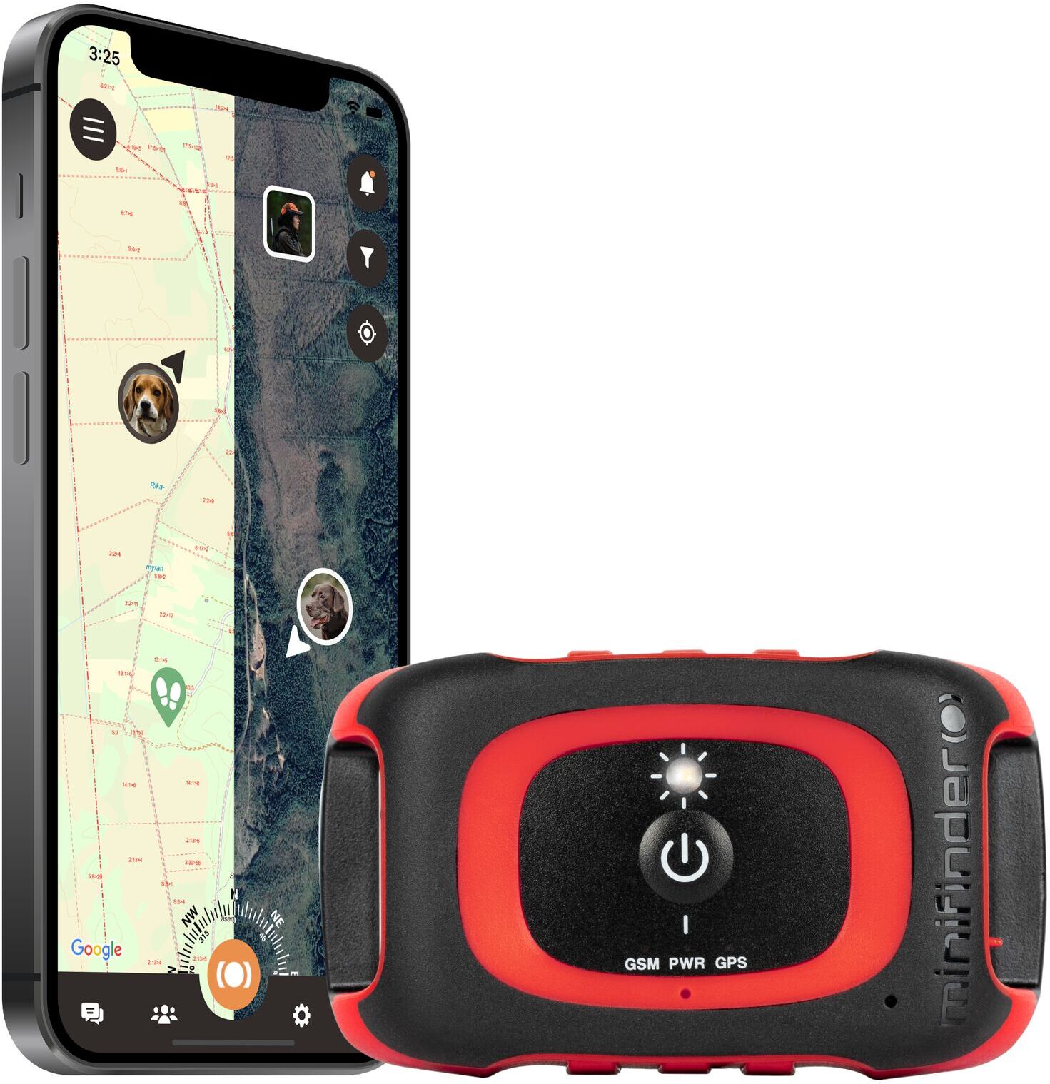 MiniFinder Rex traceur GPS pour chien de chasse   Noir/Rouge - Refurbished