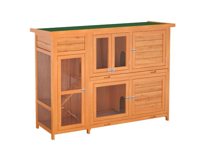 Kaninchenstall Holz BUNLO 145 x 52 x 107 cm