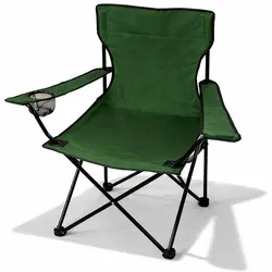 Mojawo Anglersessel Campingstuhl mit Getränkehalter und Tasche Grün