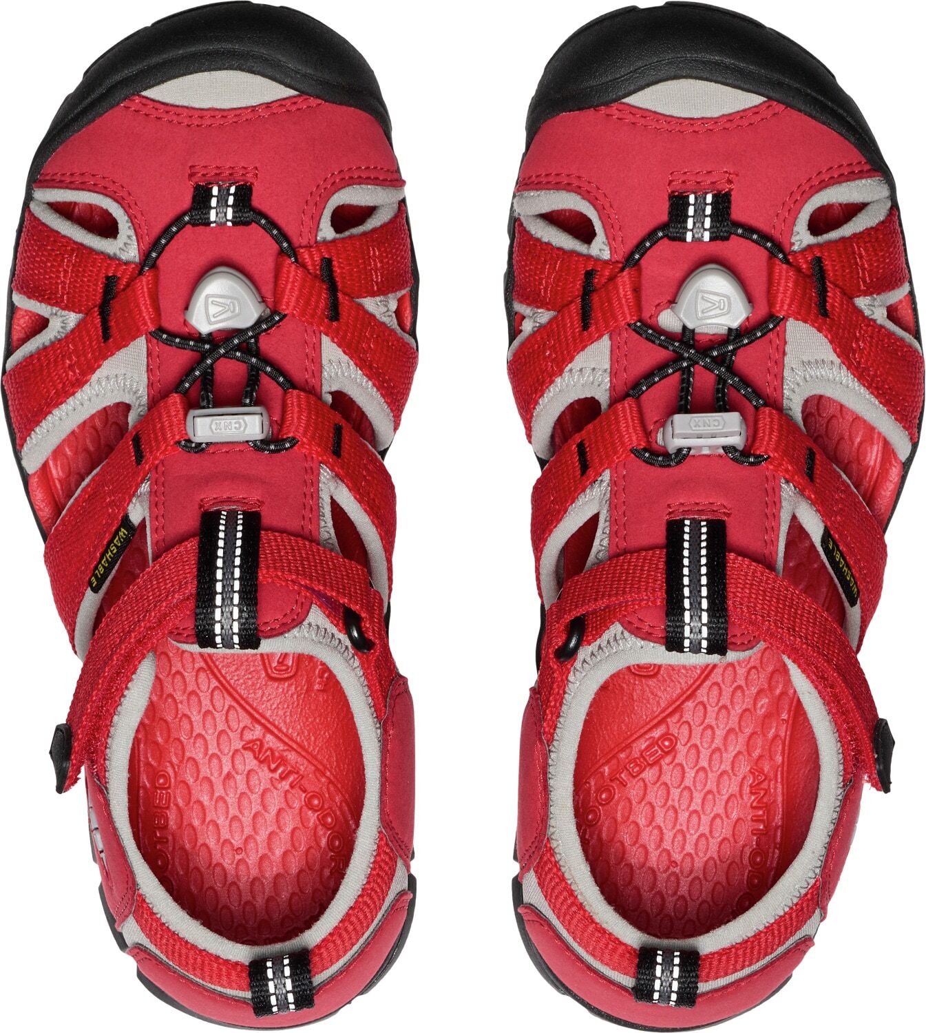 Sandale KEEN "SEACAMP II CNX", Mädchen, Gr. 34, ribbon rot, alloy, Synthetik, Schuhe Sandale ribbon rot, alloy 34