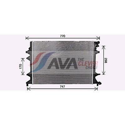 AVA CLEVER CHOICE Niedertemperaturkühler, Ladeluftkühler vn2415 für VW
