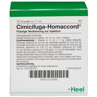 Cimicifuga Homaccord Ampullen 10 St