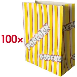 Papstar Popcorn Tüten, 100 Stück gelb, 19x24.5x9.5 cm