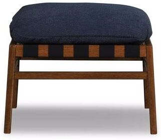 Grain Wood Furniture Mid Century Ottoman in Brushed Walnut