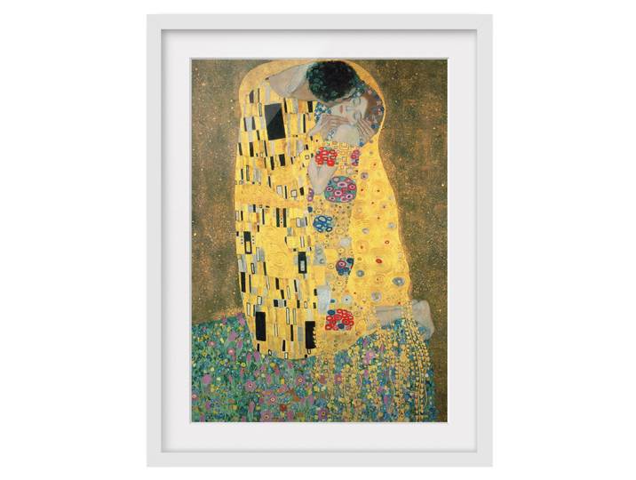Impression d’art le baiser II Pin massif, verni mat Multicolore 30 x 40cm