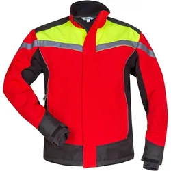 Forstschutz-Softshelljacke "ESCHE" rot/gelb - XL - Rot