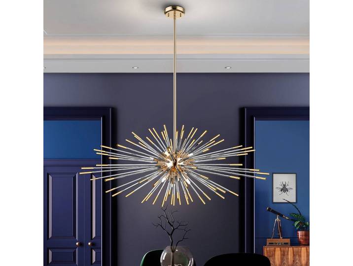 Schuller Valencia Glas Hängeleuchte Evasion, messing / gold, für Wohn- / Esszimmer, Metall