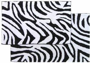 Chesapeake Merchandising, Inc "Chesapeake Safari 2pc Black &White Zebra Bath Rug Set(21""x34""&24""x40"")"