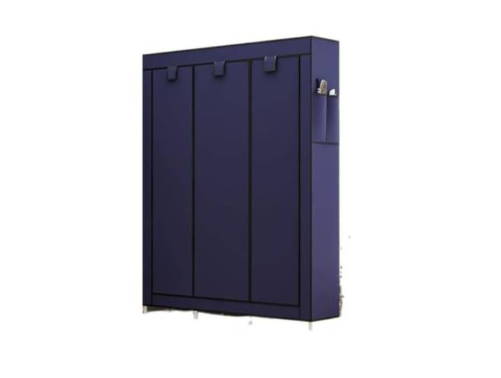 MEYTXOA Großer Kleiderschrank, bodenstehender Stoff-Kleiderschrank Mehrschichtiger Organizer for Kleiderschrank, großes Fassungsvermögen, Schlafzimmer-Aufbewahrung(Blue)