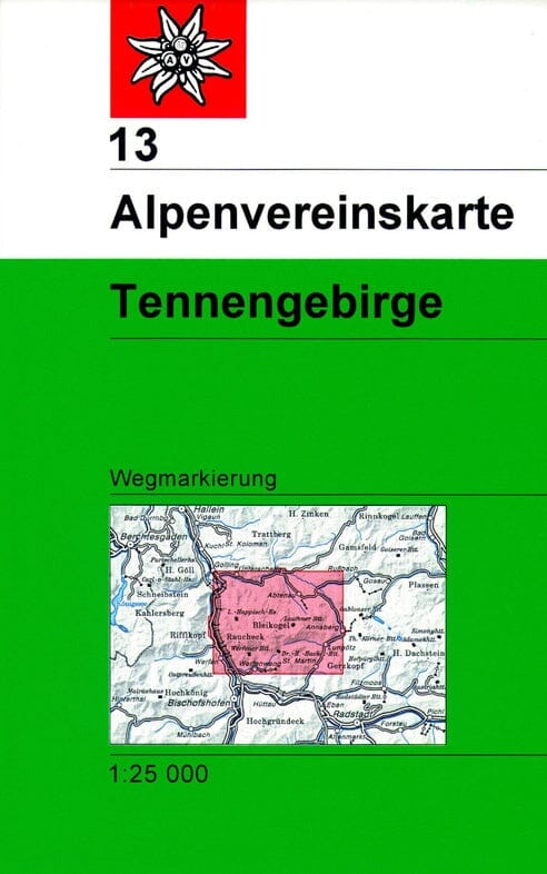 Carte de randonnée n° 13 - Tennengebirge (Alpes autrichiennes)   Alpenverein