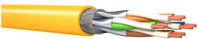 Kerpen Datacom Câble de données ML PRO1000 Cat.7 jaune 4P S/FTP AWG23 (KD7D66D3Y030100)