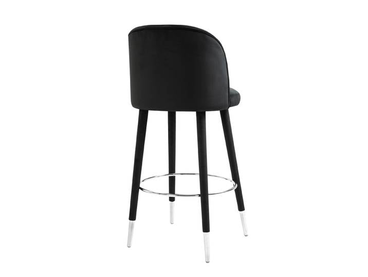 Bellucci Thekenhocker – Schwarz -Silberkappen
