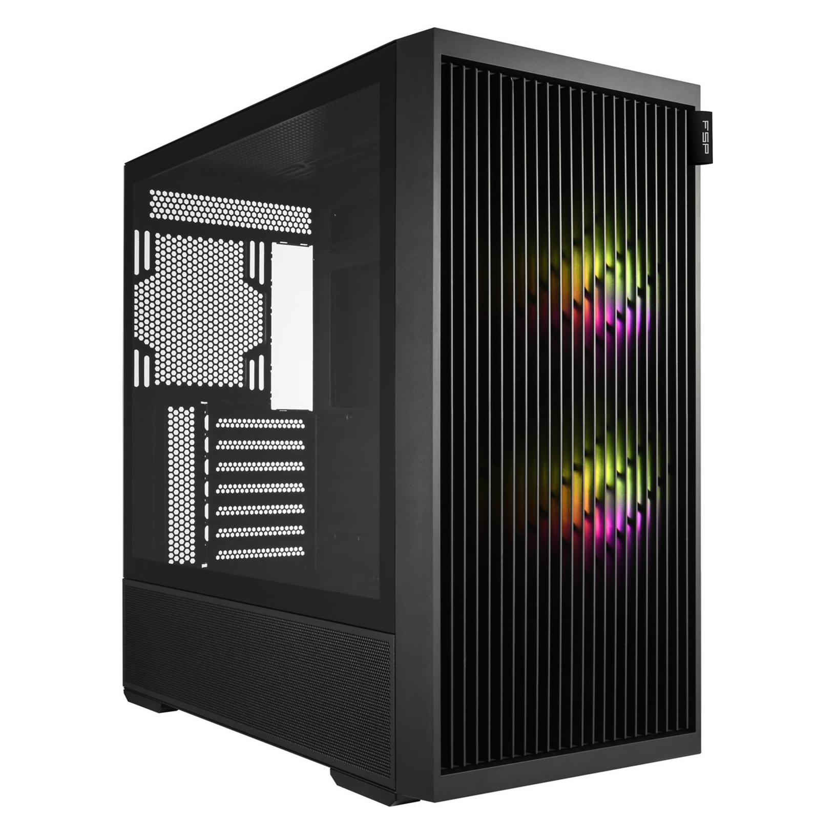 Fortron M330-BA Gehäuse Midi Tower mITX, mATX, ATX Schwarz ARGB (ATX, mATX, Mini-ITX) (POC0000311)