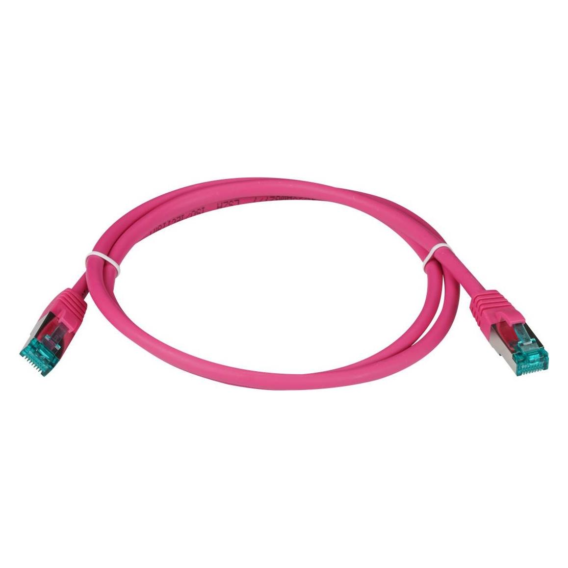 EFB Elektronik RJ45 Patchkabel S/FTP, Cat.6A, LSZH, 1m, magenta Das geschirmte Cat.6A RJ45 Patchkabel gewährleistet (S/FTP, CAT6a, 1 m) (MK6001.1MA)